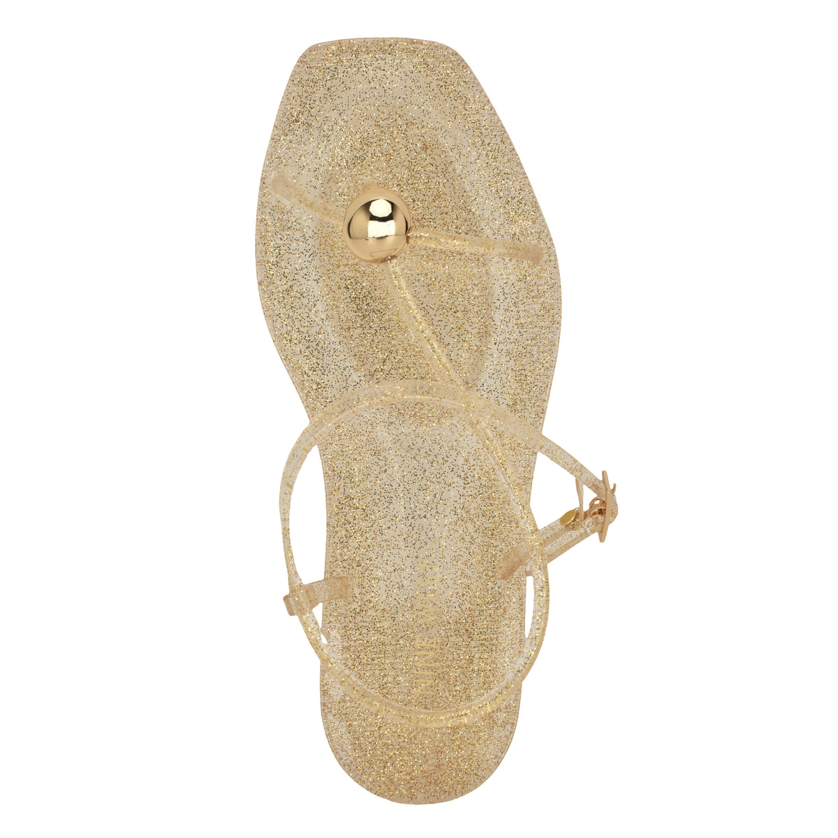 NINE WEST SHELLS3 CLEAR WITH GOLD GLITTER14173