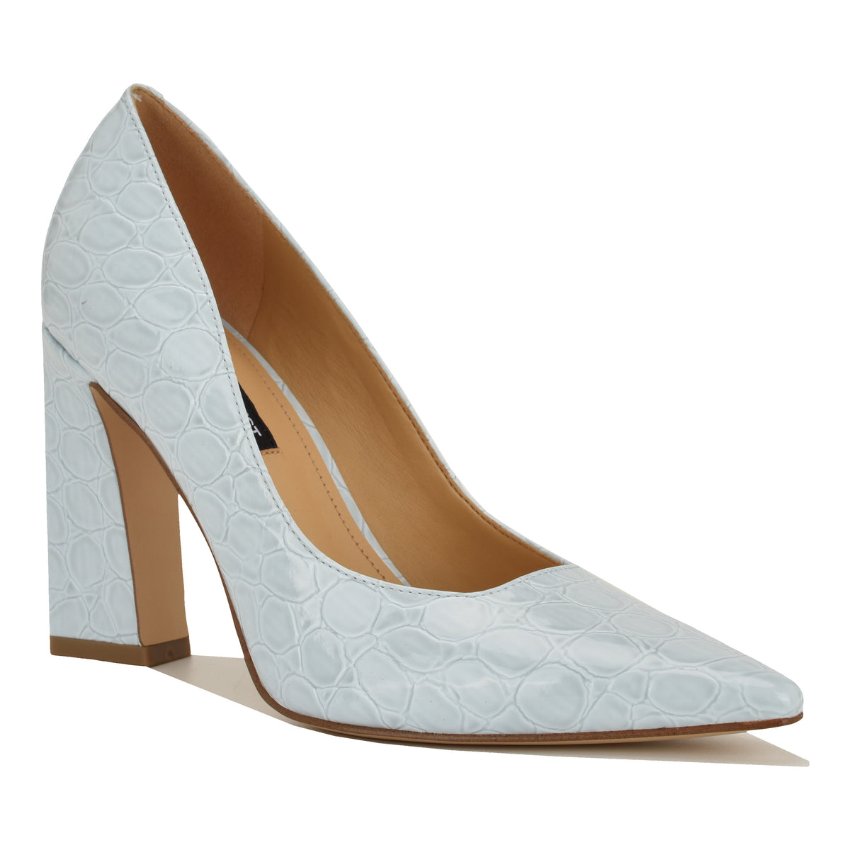 NINE WEST TAMANT3 BABY BLUE24/PATENT ROUND CROCO