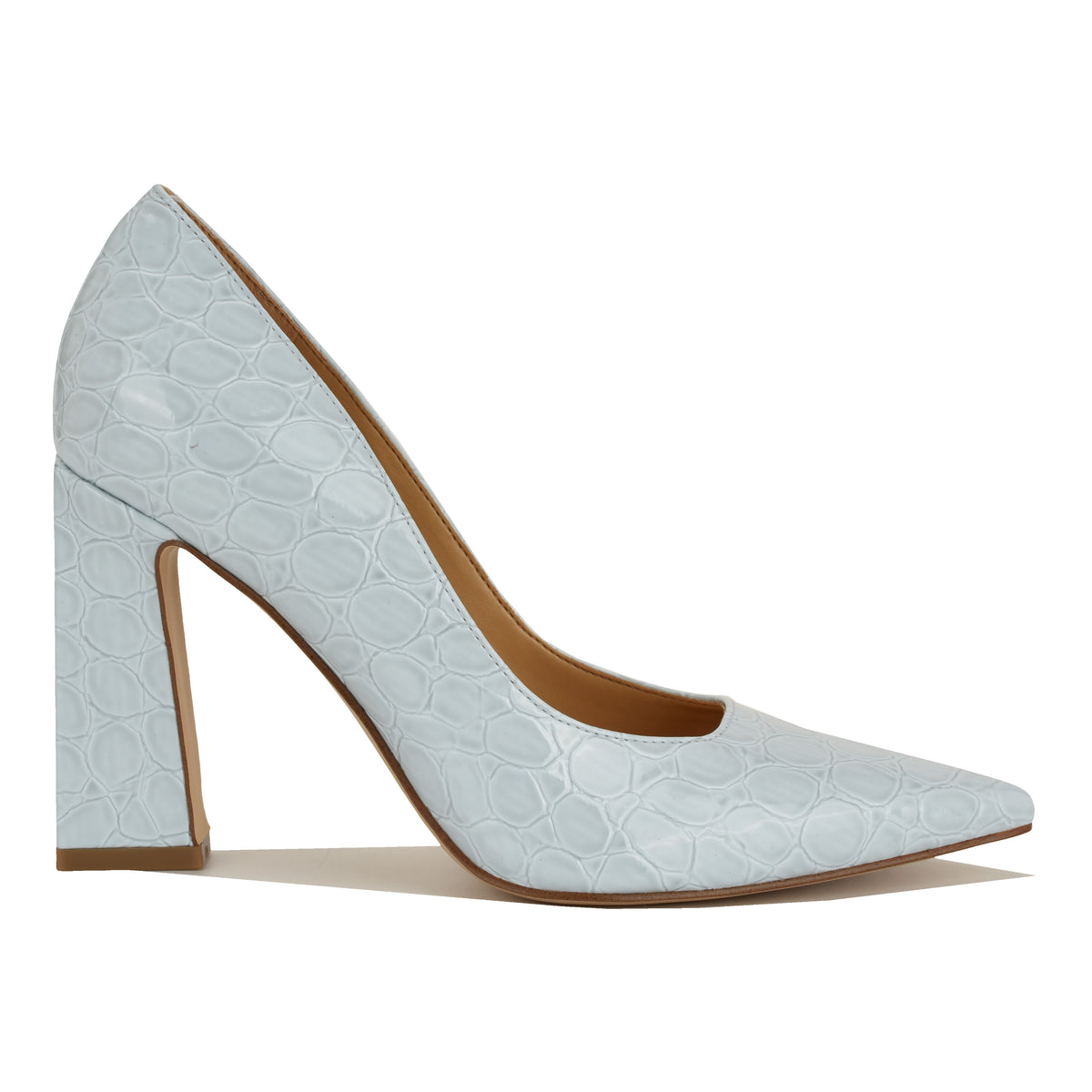 NINE WEST TAMANT3 BABY BLUE24/PATENT ROUND CROCO
