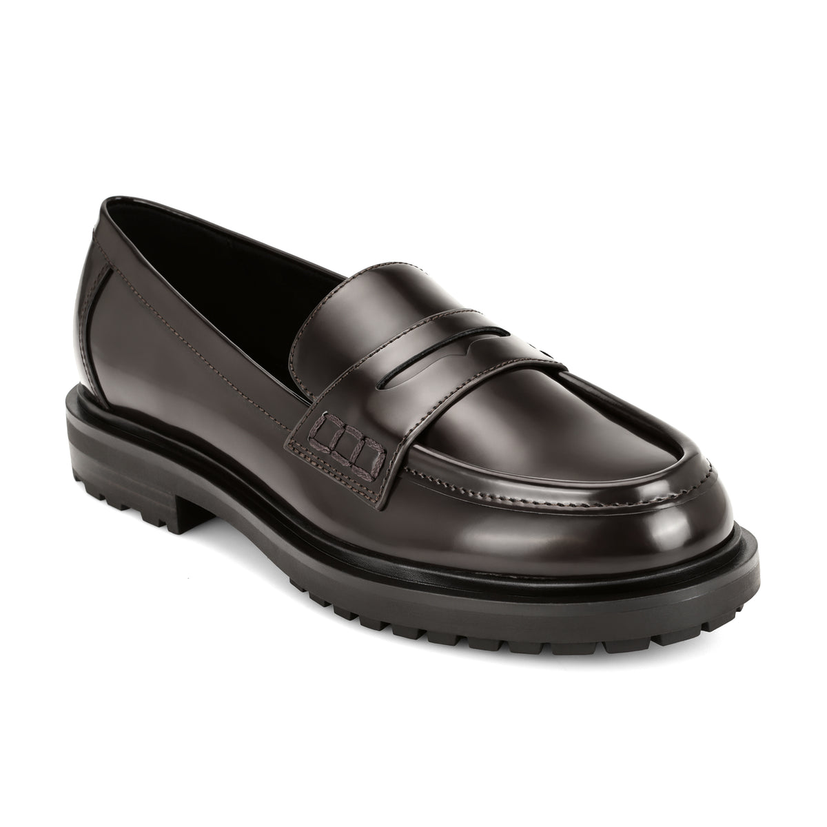 NINE WEST TEVEN3 DK BROWN08/JC MATTE BOX PAT