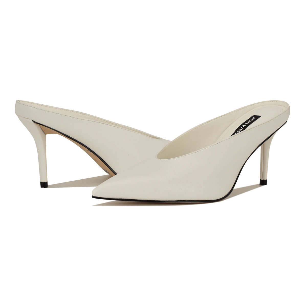 NINE WEST VERRA3 WHITE/SHINY SUPER NAPPA PU