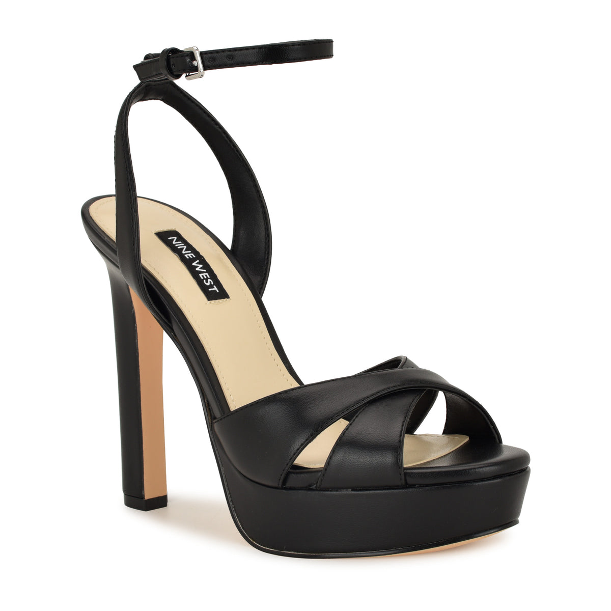 NINE WEST WILDA3 BLACK/SUPER NAPPA PU