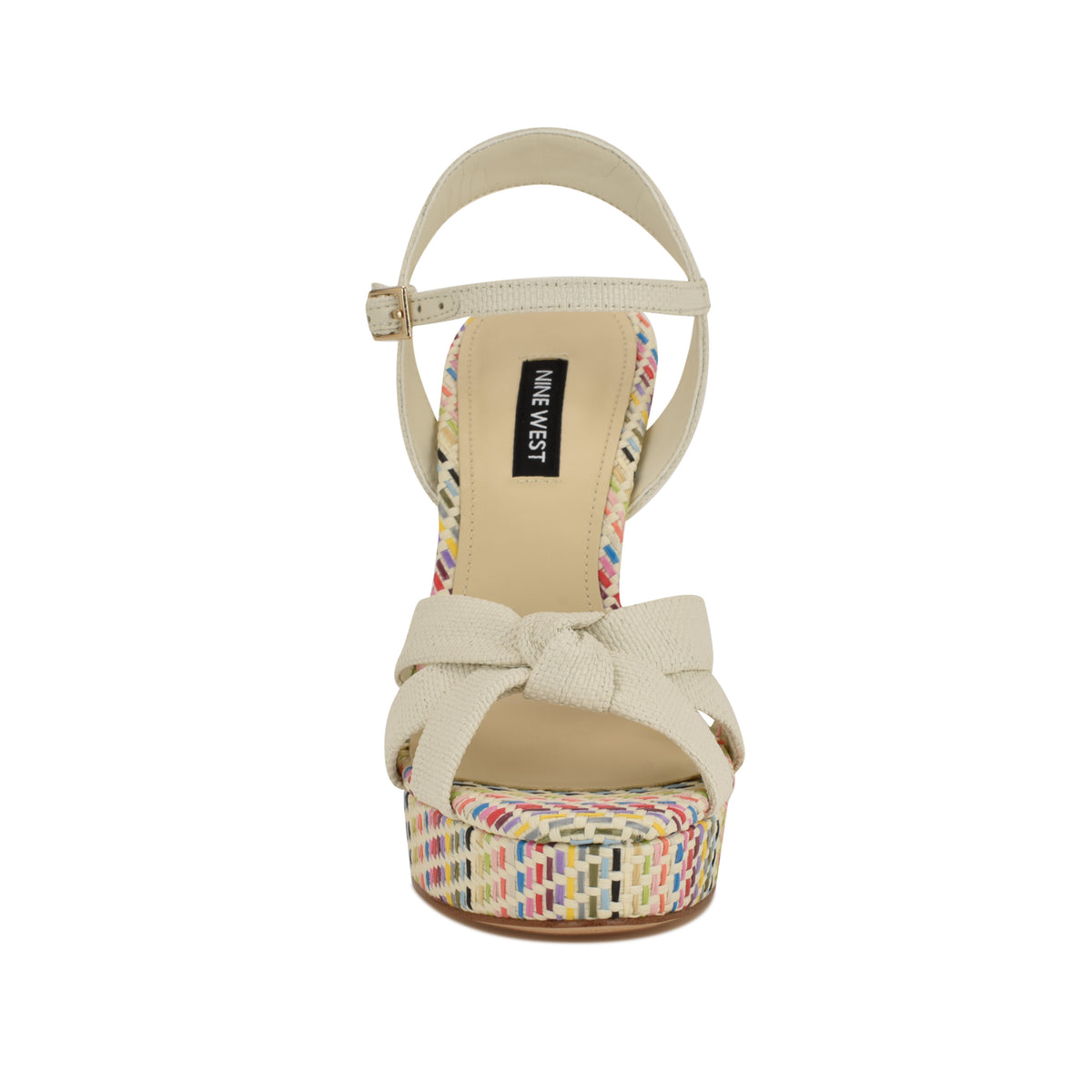 NINE WEST WINDEE2 LT CHIC CREAM/WOVEN RAFFIA JH2