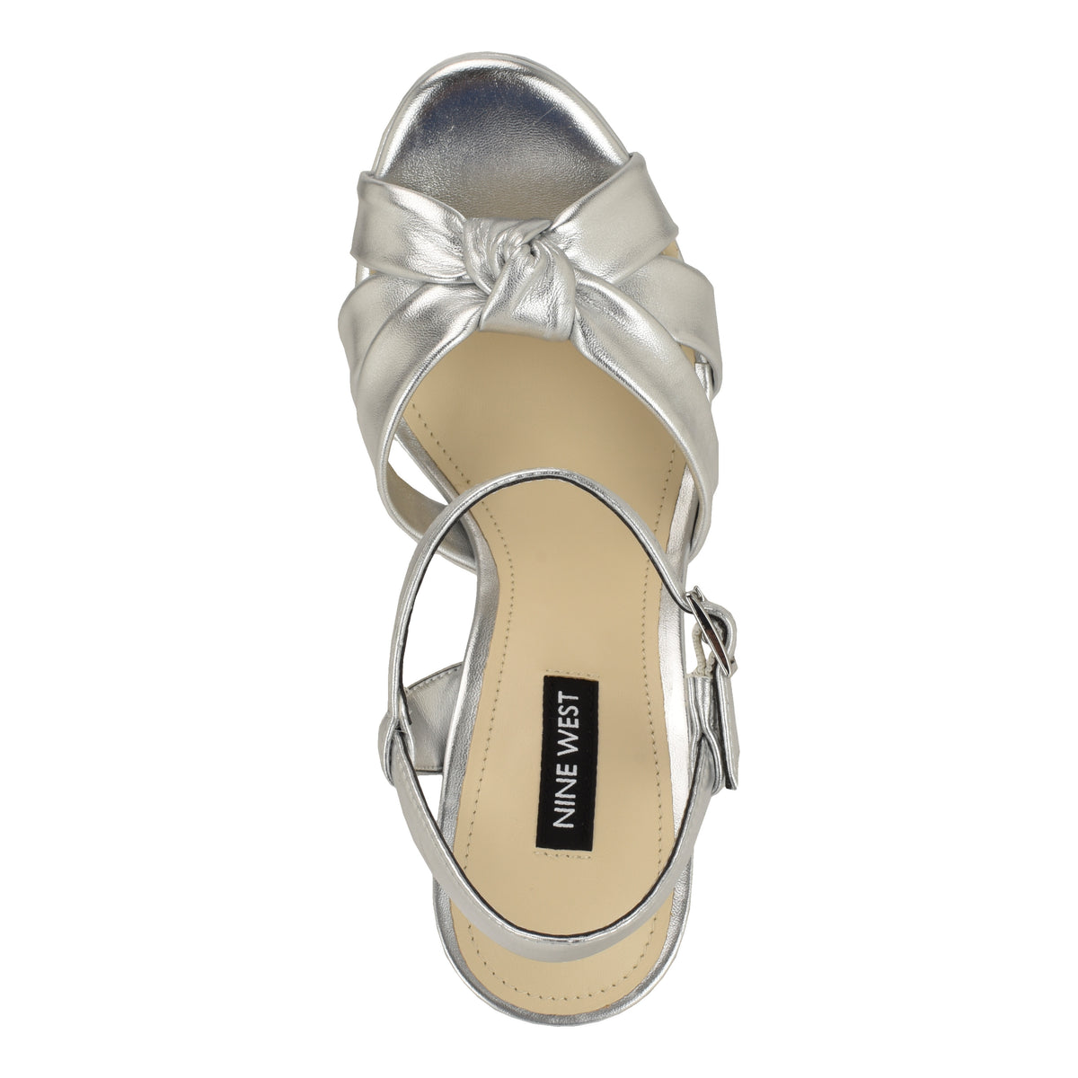 NINE WEST WINDEE3 SILVER/SN SOFT METALLIC PU WIT