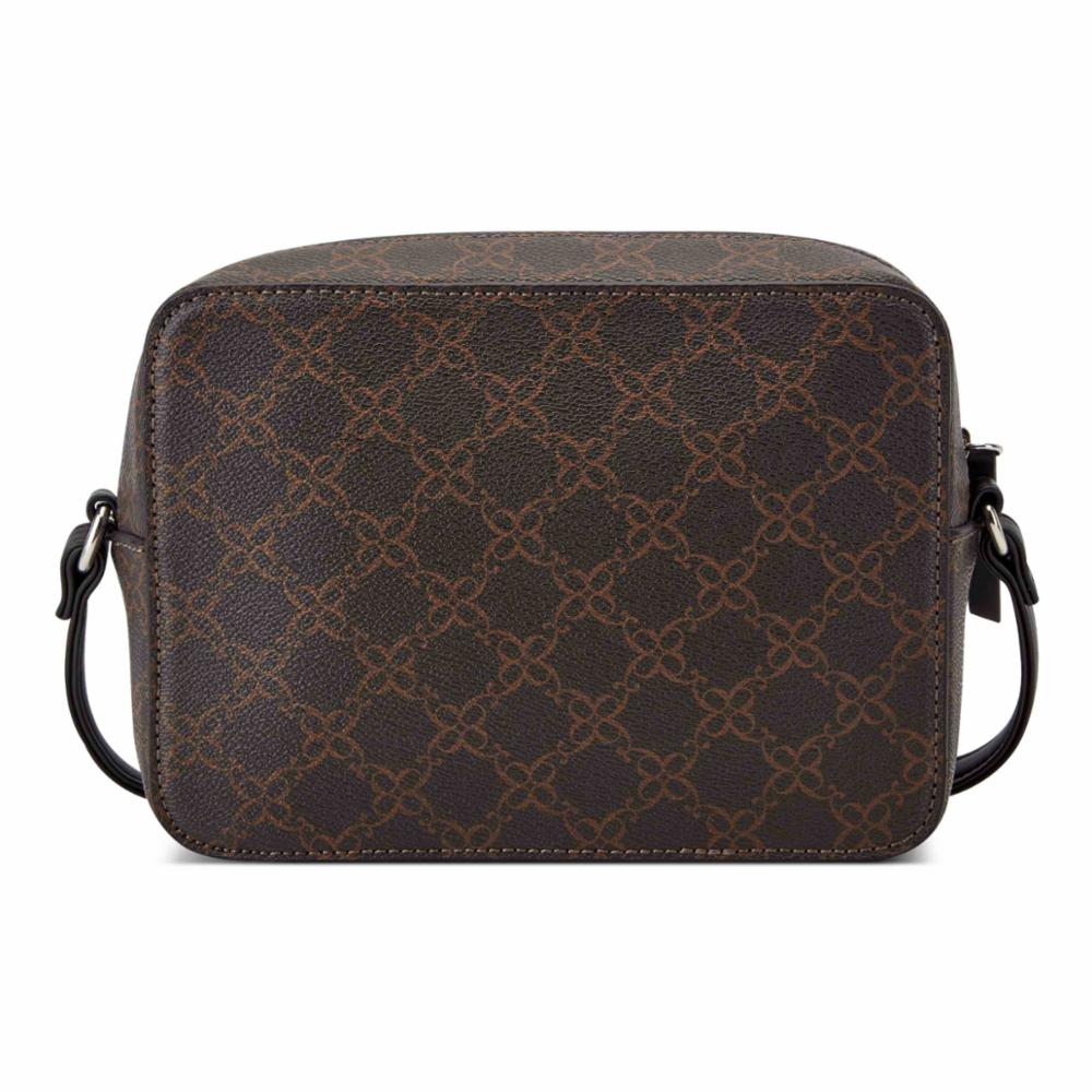 Nine West Handbags BOWIE MINI CAMERA CROSSBODY BROWN LOGO/BLACK