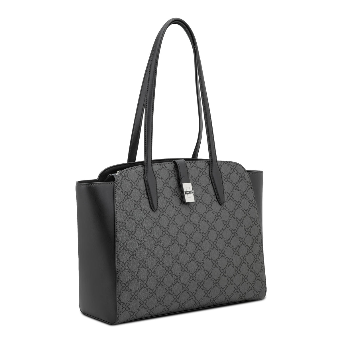 Nine West Handbags EASTYN TOTE JET BLACK LOGO