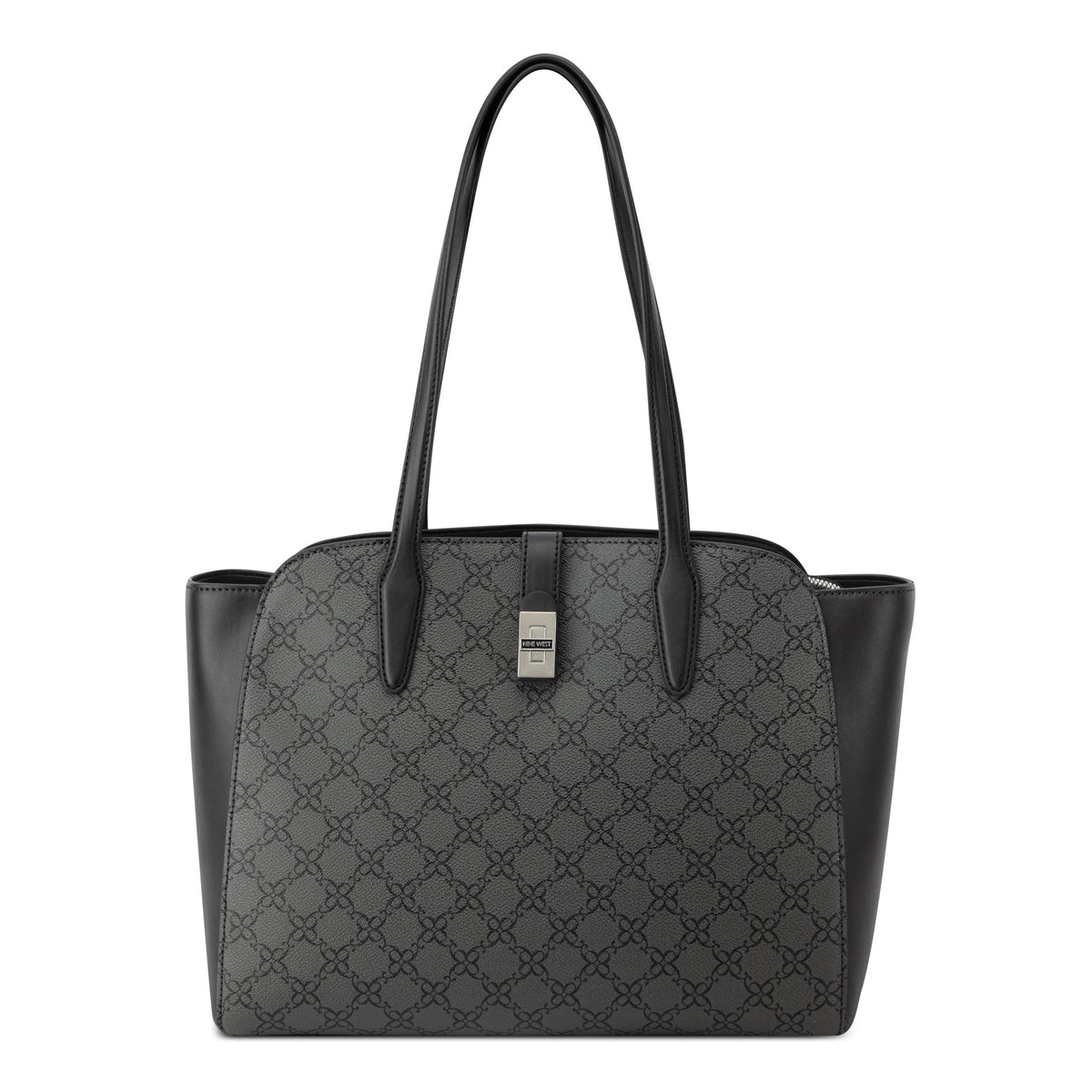 Nine West Handbags EASTYN TOTE JET BLACK LOGO