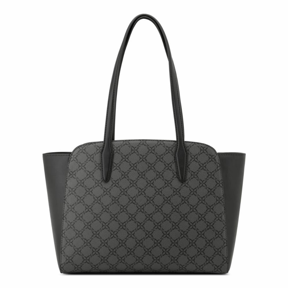 Nine West Handbags EASTYN TOTE JET BLACK LOGO