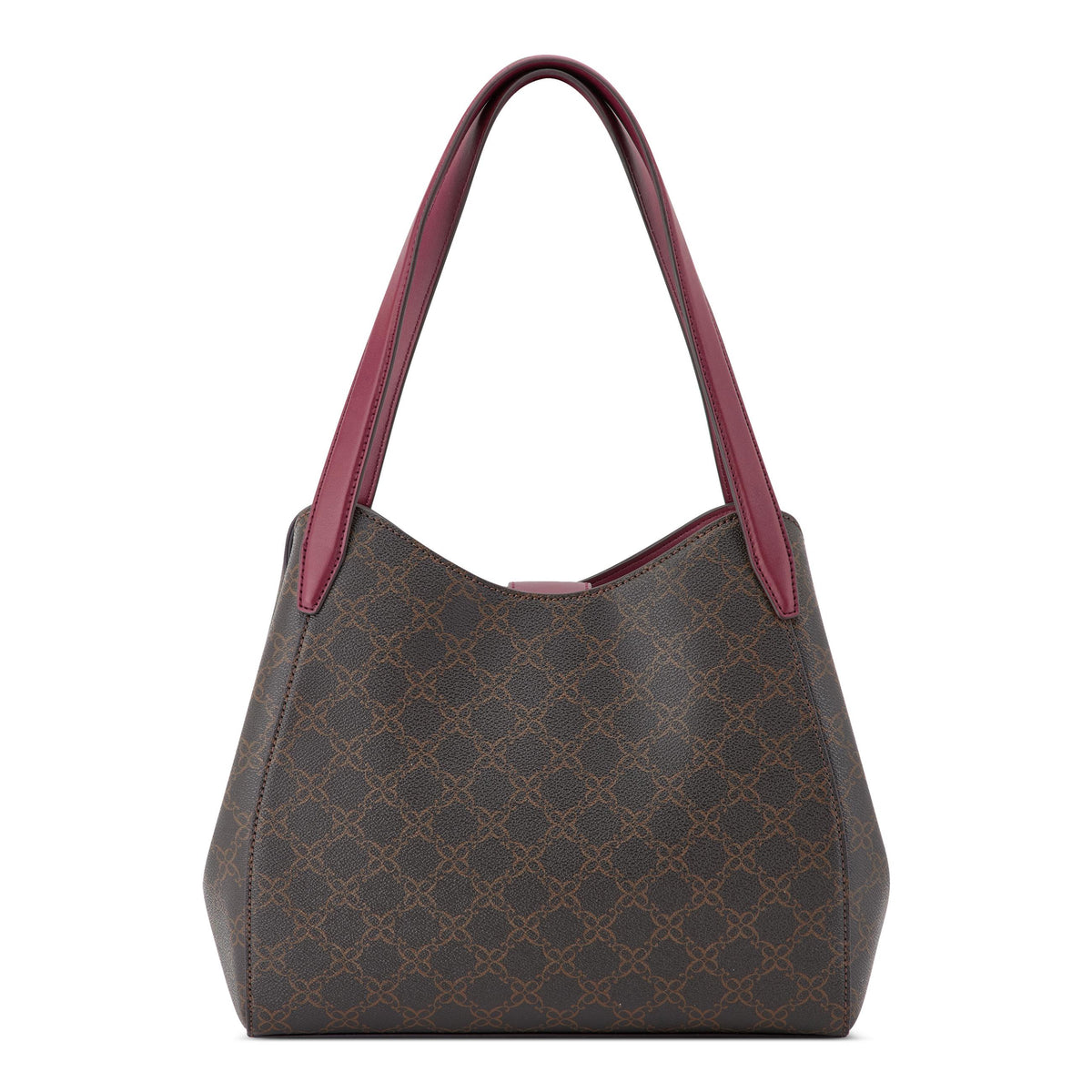 Nine West Handbags KITT 3 COMP CARRYALL BROWN/BOYSENBERRY