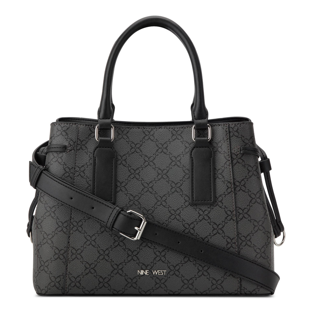 Nine West Handbags RADLEIGH SATCHEL JET BLACK LOGO