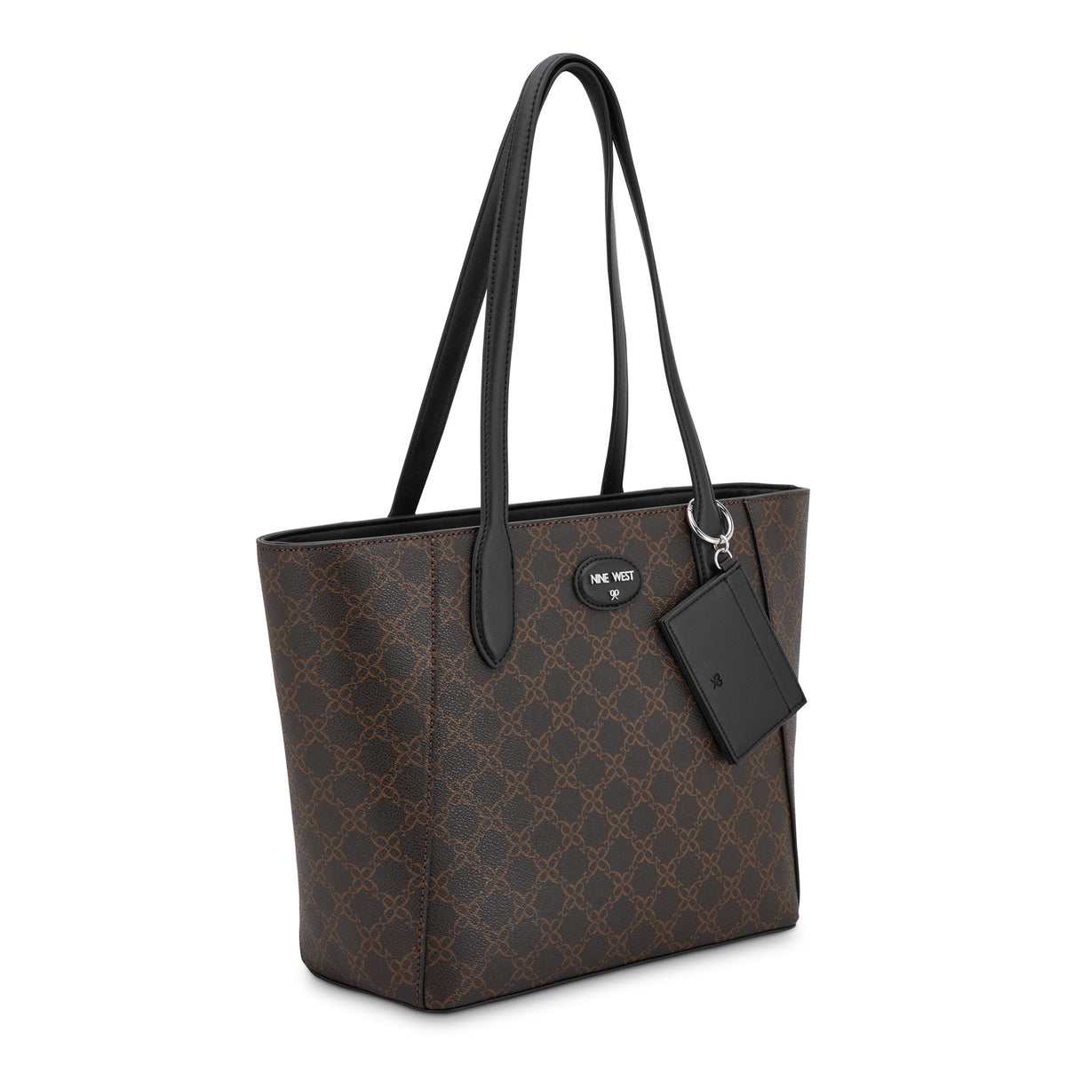Nine West Handbags ADELINE TOTE BROWN LOGO/BLACK