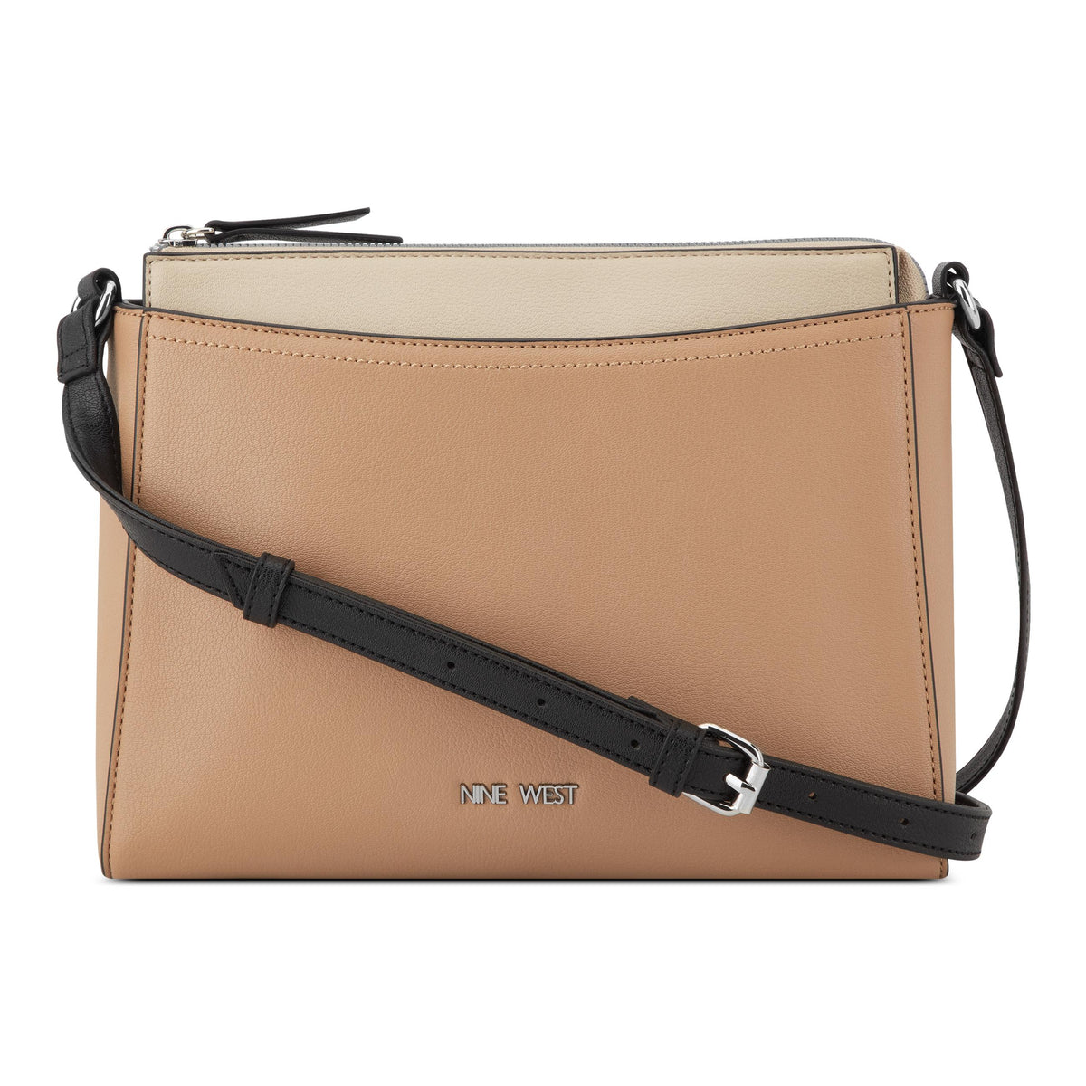 Nine West Handbags BOWIE MINI TOP ZIP CROSSBODY DK KHAKI MULTI