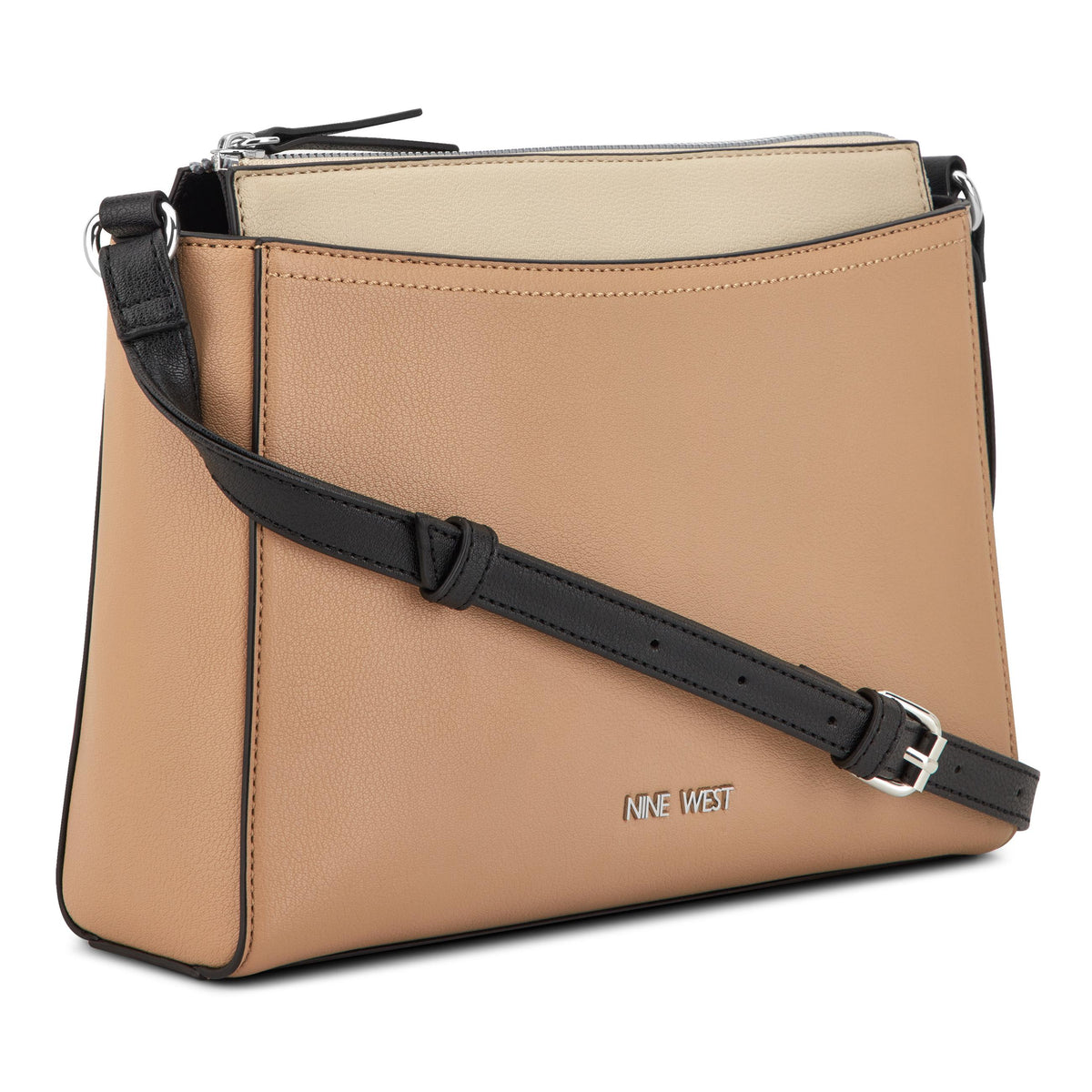 Nine West Handbags BOWIE MINI TOP ZIP CROSSBODY DK KHAKI MULTI