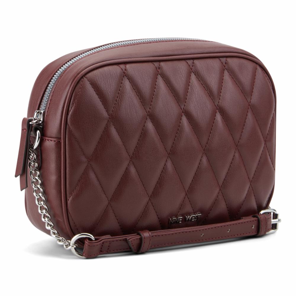 Nine West Handbags CASSEL MINI CAMERA CROSSBODY MERLOT