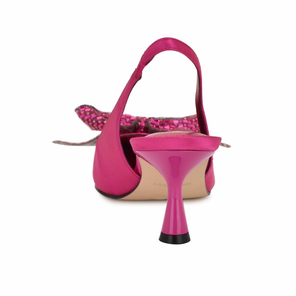 Nine West RILLS2 BRIGHT PINK549/CRYSTAL SATIN