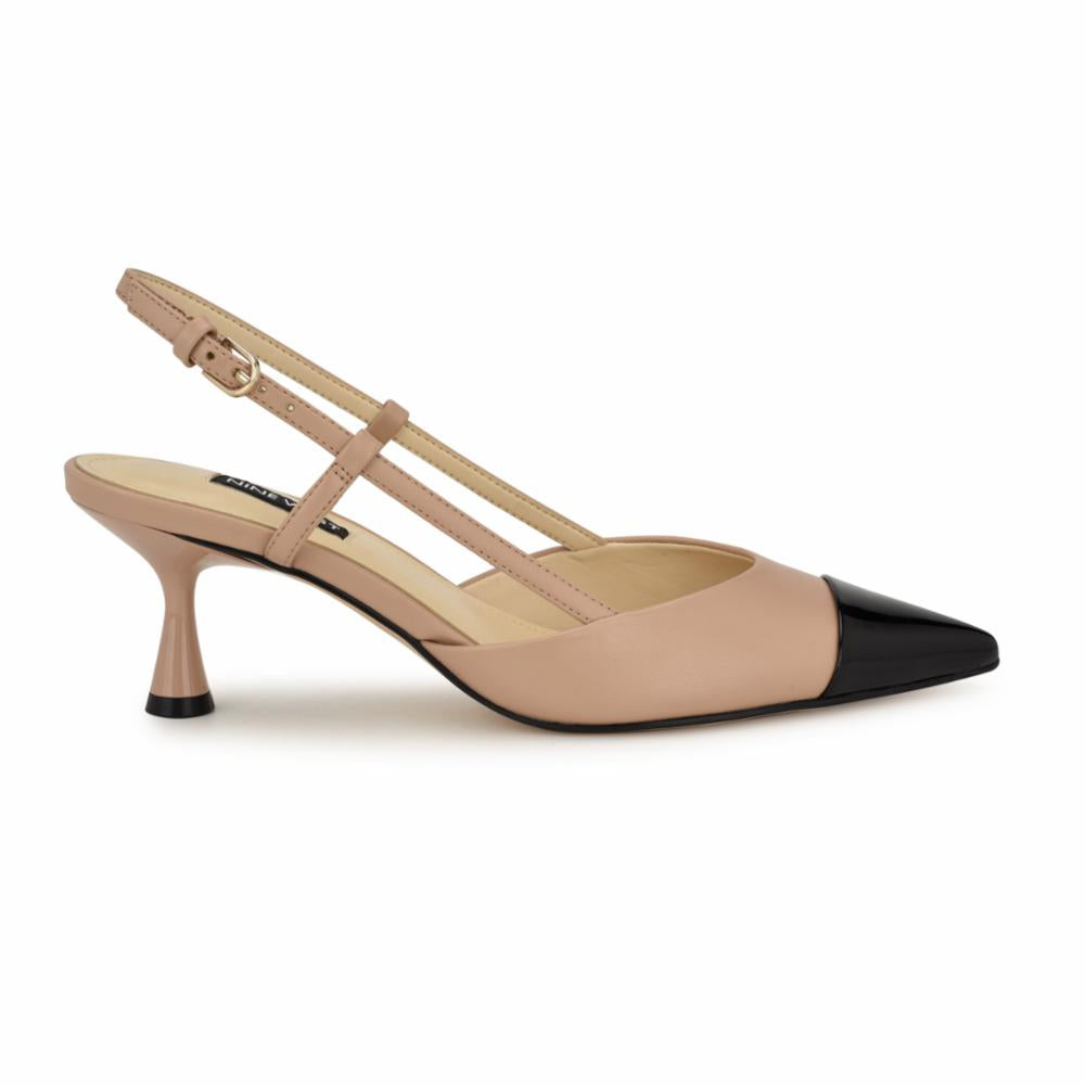 Nine West RIZZY3 BARELY NUDE/BLK/SUPER NAP PU/S