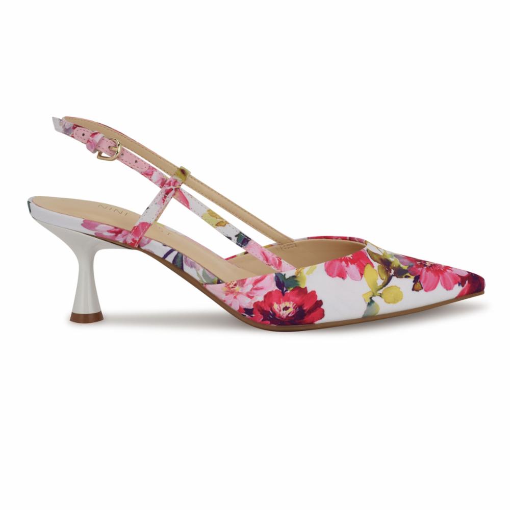 Nine West ROWEN2 PINK MULTI/TEA PARTY FLORAL ON