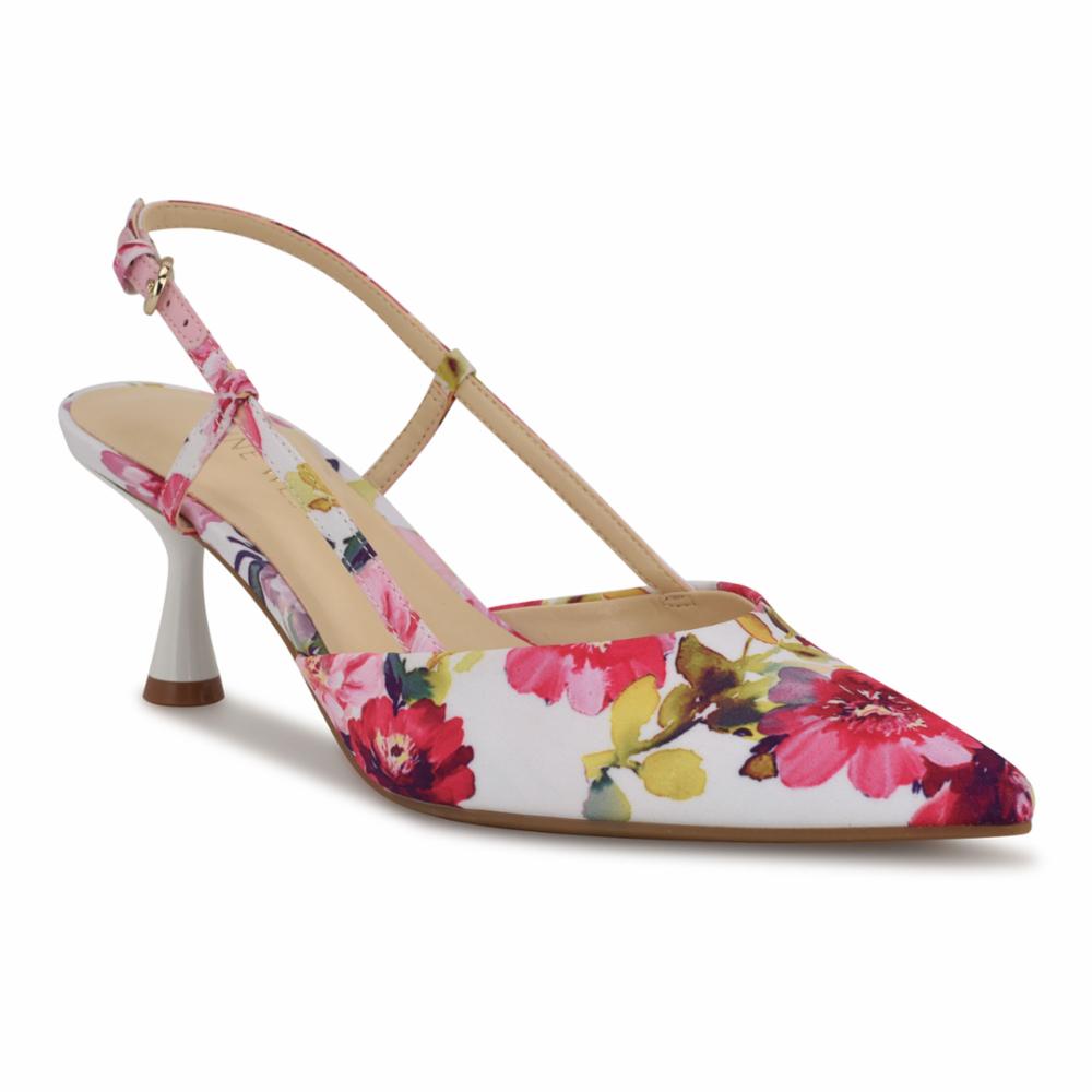 Nine West ROWEN2 PINK MULTI/TEA PARTY FLORAL ON