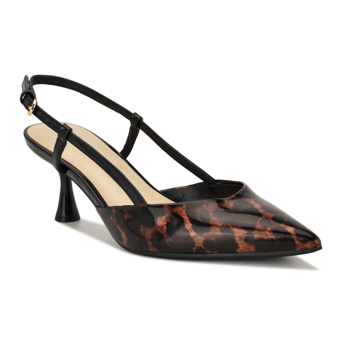 NINE WEST ROWEN3 BROWN MULTI/BLK/LEOPARD BOX PU